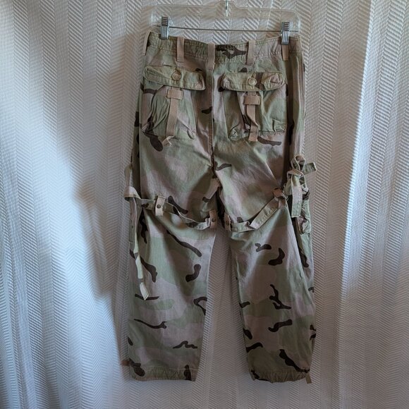SMFK WildWorld Paratrooper Pants Desert Camo Cargo Utility Streetwear Size Small - Picture 6 of 15